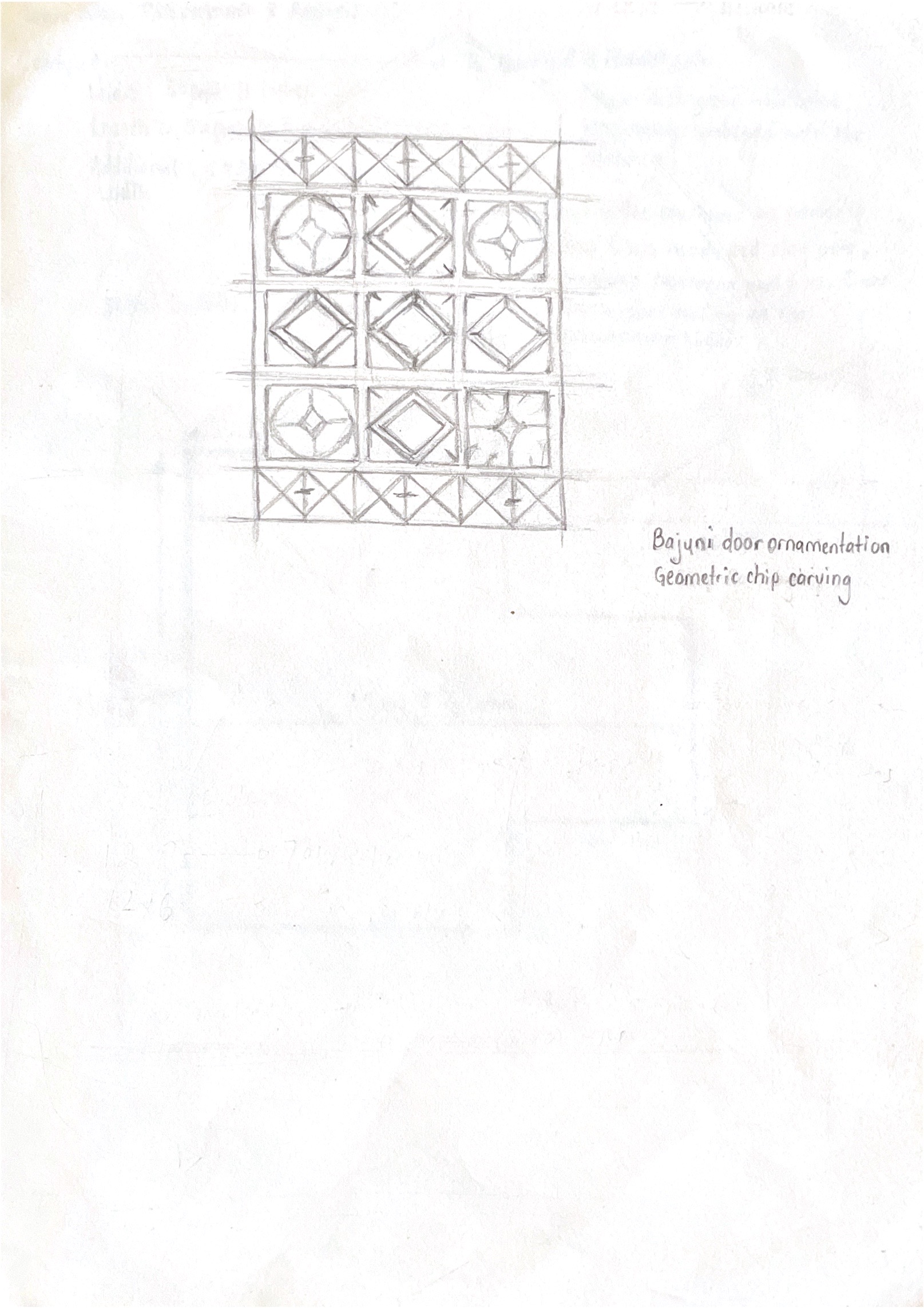 Measured Drawing - Bajuni Door Ornamentation