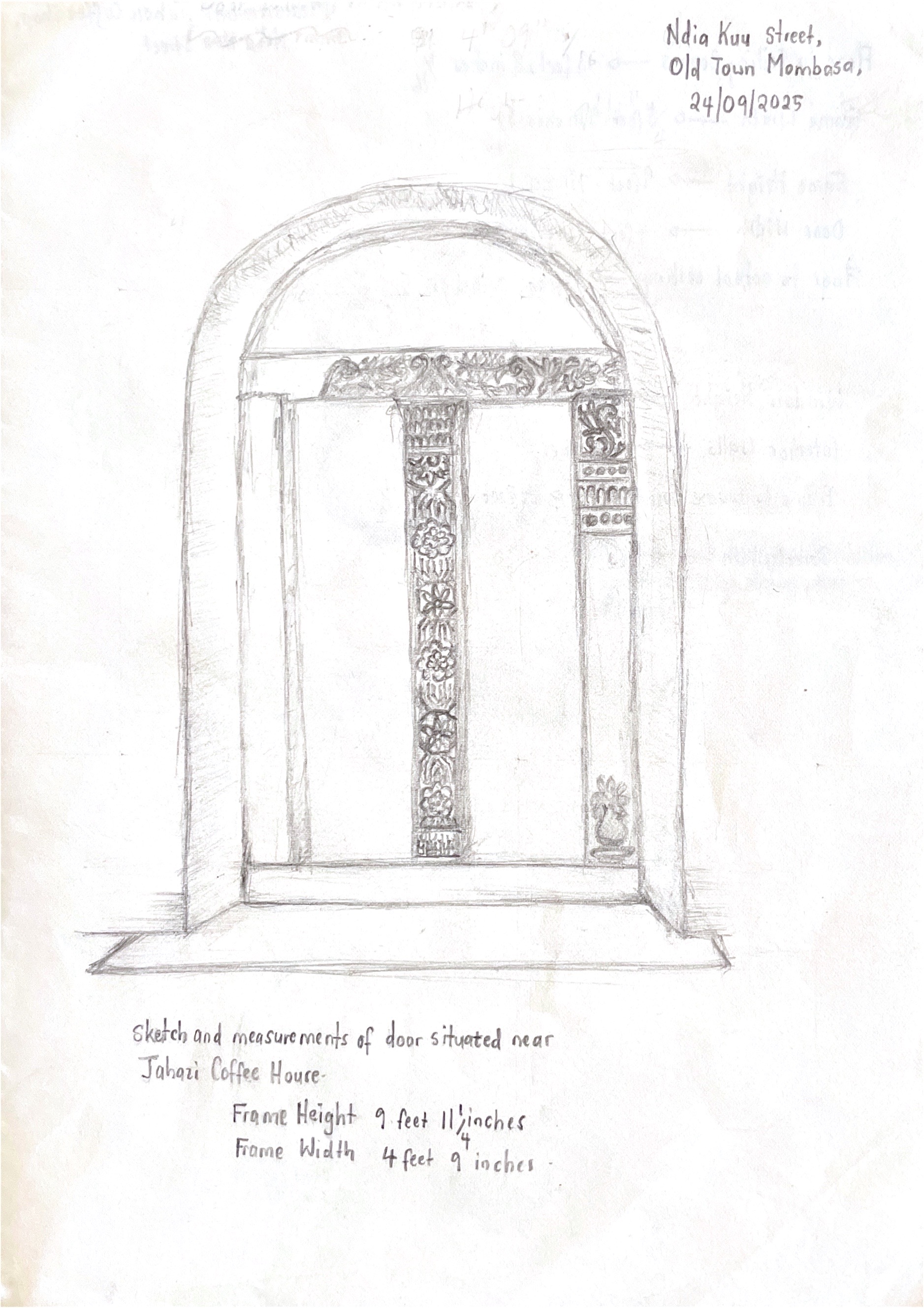 Measured Drawing - Door Measurements