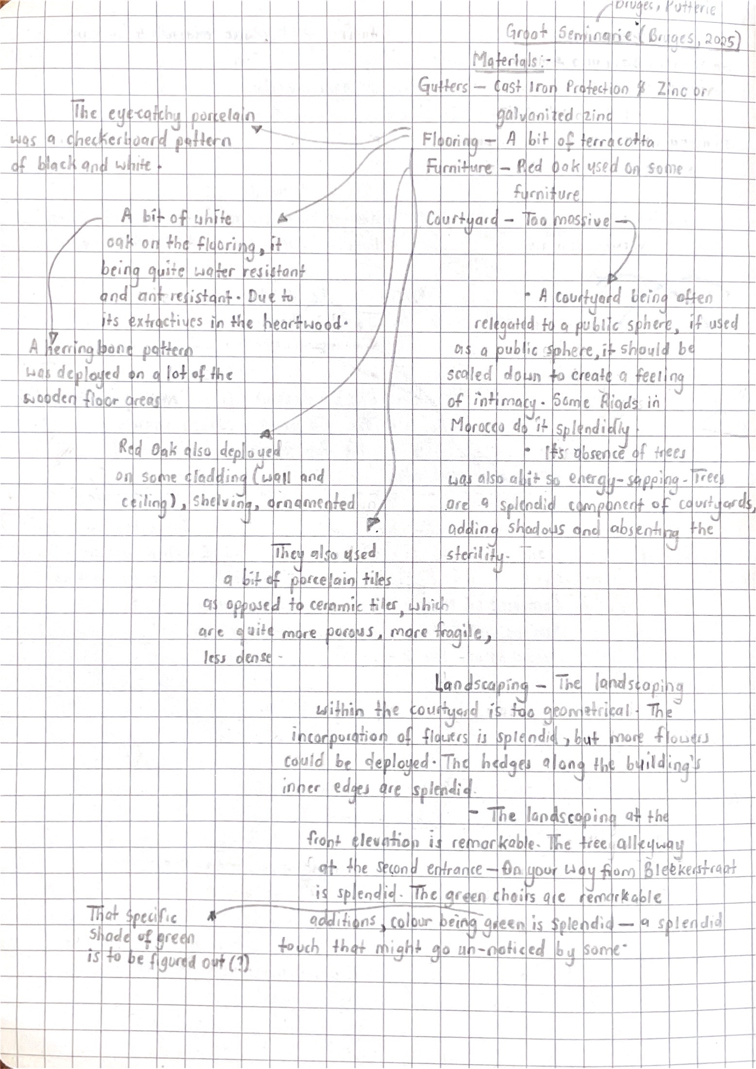 Measured Drawing - Great Seminalie