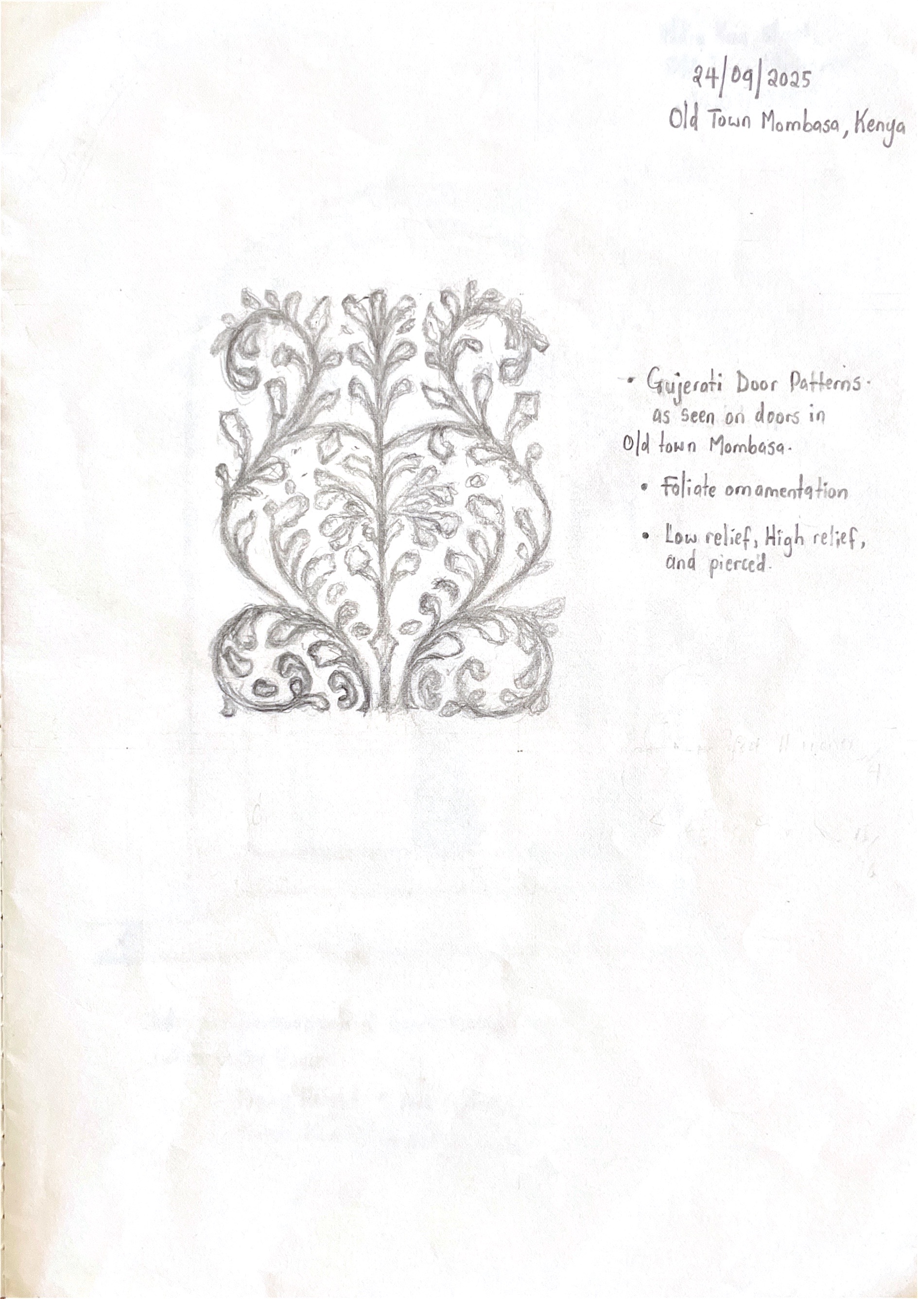 Measured Drawing - Gujerati Door Patterns