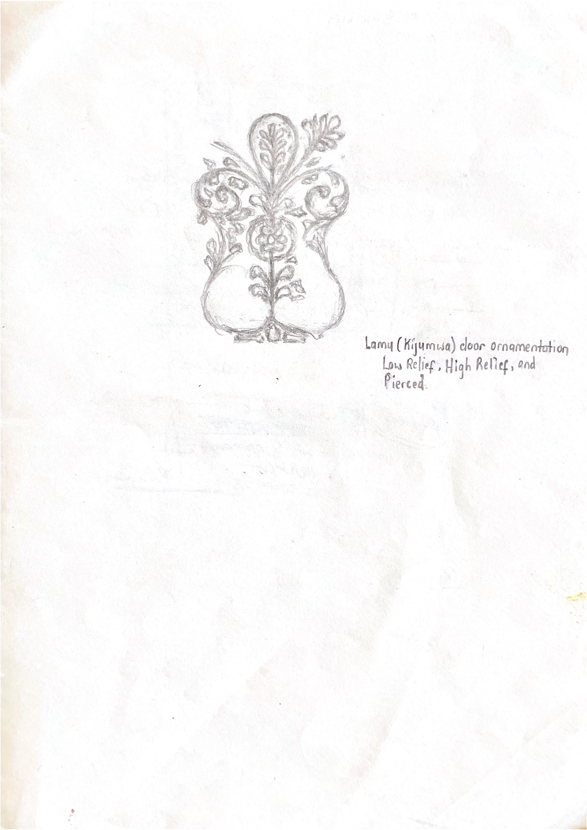 Measured Drawing - Lamu Door